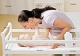Wallmonkeys Peel and Stick Wall Decals - Devoted Mother Playing with Baby on Changing Table - 60