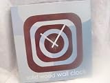 26cm SQUARE SOLID WOOD WALL CLOCK wooden chocolate brown