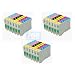 3 Full Sets : 18 High Capacity Compatible Ink Cartridges Multipack T0487 - T0481 T0482 T0483 T0484 T0485 T0486 for Epson Stylus Photo R200 R220 R300 R300M R320 R325 R340 R350 RX500 RX600 RX620 RX640 ink jet Printers