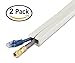 UT Wire - 10 Foot Flexible Cord Channel - (White) | 2 Pack