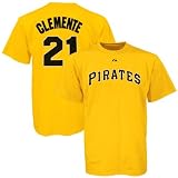 Pittsburgh Pirates Roberto Clemente #21 Gold Player Tee