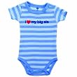 Hudson Baby Premium Shoulder Snap Bodysuit - Boys Siblings, I Love My Big Sis - 3-6 months