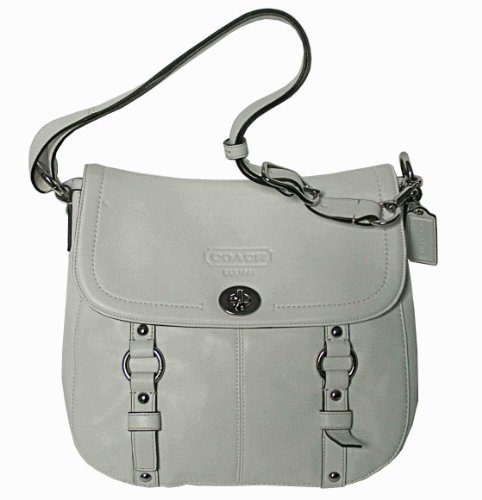 Coach 14896 Chelsea White Leather Flap Duffle Handbag