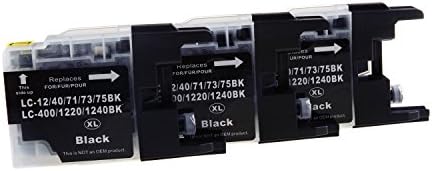 Compatible Ink Cartridge Replacement for Black Brother LC-71 3-Pack for use in MFC-J280W, MFC-J435W, MFC-J825DW, MFC-J425W, MFC-J625DW, MFC-J835DW, MFC-J430W