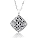 $99.95 Sterling Silver 1/2-Carat Diamond Pendant with Chain
