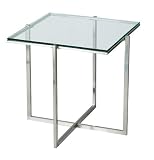 Glacier Glass Top End Table