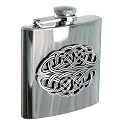 Celtic Oval 6oz Stainless Steel Hip Flask