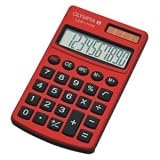 Olympia Taschenrechner LCD-1110 RD 10-stellig Batterie/Solar-Betrieb rot
