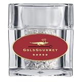 Edible Silver Leaf Flakes in Clear Acrylic Cube Shaker. 200mg. by Gold Gourmet