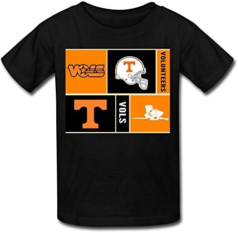 RIen Youth Tennessee Volunteers Vols Check Logos Kids T-Shirt - S Black