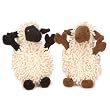 goDog Mini Fuzzy Wuzzy Sheep Baa Baa Balls Dog Toy, Small, 5-Inch