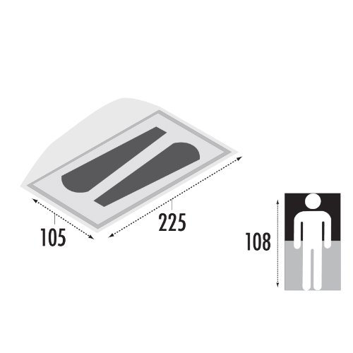 Gelert Quickpitch Tente compacte Bayou/Charbon