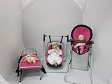 MOMMY & ME DELUXE 3 PCS. SET. Play All Day Activity Center 1. SWING 2. HIGH CHAIR 3. DOLL BED