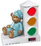 Stoplight Sleep Enhancing Clock, Teddy Bear with Blue Pajamas