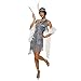 Dazzling Gun Metal Flapper Adult Costume Size Small