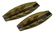 Set of 2 Green Autumn Leaf Tray Style Candle Holders