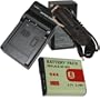 Battery+Charger for Sony CyberShot DSC-W130 DSC-W150 DSC-W170 DSC-W210 DSC-W220 DSC-W230 DSC-W290