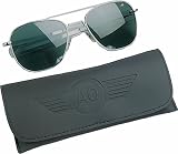 American Optics: Chrome - 52mm GI Air Force Pilots Sunglasses - w Case by 