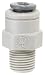 Celcon Acetal Copolymer Push to Connect - Adaptor, 5/32 Tube x 1/4 NPT Male