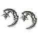 Stud Earrings Sterling Silver - Moon & Star