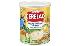 Nestle Cerelac, Honey and Wheat with Milk, 14.11-Ounce Cans (Pack of 4)