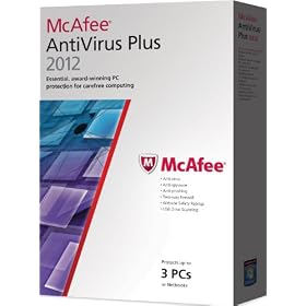 McAfee AntiVirus Plus 2012, 3 PC's, 12 month Subscription, Upgrade version from previous 2011 versions (PC)