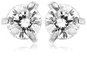 14k White Gold Die Struck 3-Prong Diamond Stud Earrings (.20 cttw, J Color, I2 Clarity) (1/5 cttw)