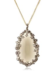 Suzanne Kalan "Antique Starburst" Smokey Quartz Triple Chain Necklace