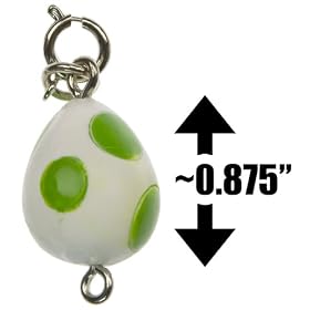 Yoshi Egg ~0.875 Mini Figure - New Super Mario Bros Wii Zipper Pull Charm Series (Japanese Import) by Super Mario Brothers