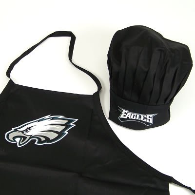 PHILADELPHIA EAGLES OFFICIAL LOGO CHEF'S HAT AND APRON