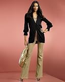 Tunic-length V-neck cardigan