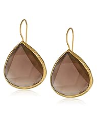 Coralia Leets Jewelry Design Chocolate Colored Mother-of-Pearl 26mm French Wire Earrings
