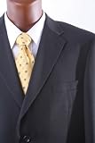 Men's Single Breasted 2 Button Superior 150s Extra Fine Black Dress Suit