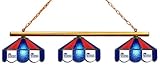 Imperial New England Patriots Licensed Three Shade Stained Glass Billiard Table Lamp