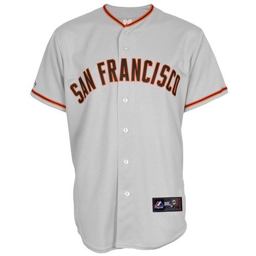 Men's San Francisco Giants 2010 Rc Synthetic Replica Baseball Jersey, Road Gray, L