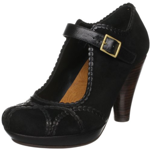 Chie Mihara Women's Astonish Mary-Jane Pump,Ante Black,37 EU (US Women's 7 M)
