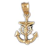 CleverEve's 14k Gold Pendant Mariner Cross 1.1 - Gram(s)