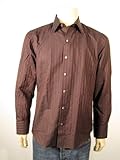 Zachary Prell mens brown and black striped sportshirt M