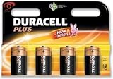 Electronics : Duracell Plus Battery Alkaline 1.5V C Ref MN1400B4 [Pack 4]