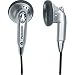 Water-Resistant Stereo Earbuds with Twin XBS Ports in Silver