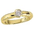 14K Yellow Gold Solitaire Diamond Ring