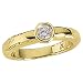14K Yellow Gold Solitaire Diamond Ring