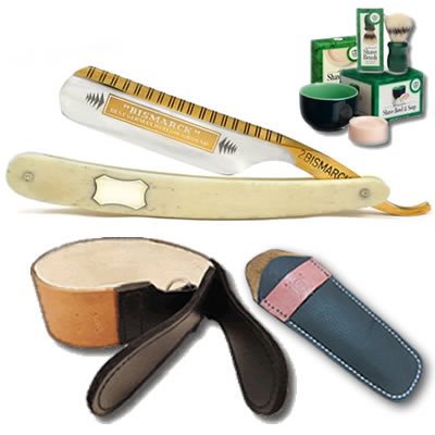 DOVO Bismarck Straight Razor Bone Handle