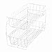 PRO-MART DAZZ 2 Tier Stackable Pull Out Baskets, White