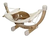 Hängematte SIESTA, weiß mit Holzgestell, 42x36x38cm