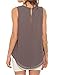 Eliacher Women's Casual Summer Chiffon Blouse 8267 (M,Dark Gray)
