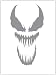 Marvel Venom Sticker Decal Metallic Silver