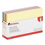 UNV47256 - 5 x 8 Multi-Color Ruled Index Cards