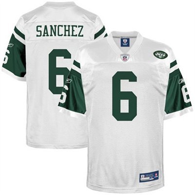 Reebok Mark Sanchez New York Jets White Authentic Jersey Size 52