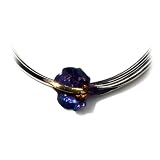 Titanium Collection Certified Genuine Honey Amber, Titanium and Sterling Silver Flower Necklace